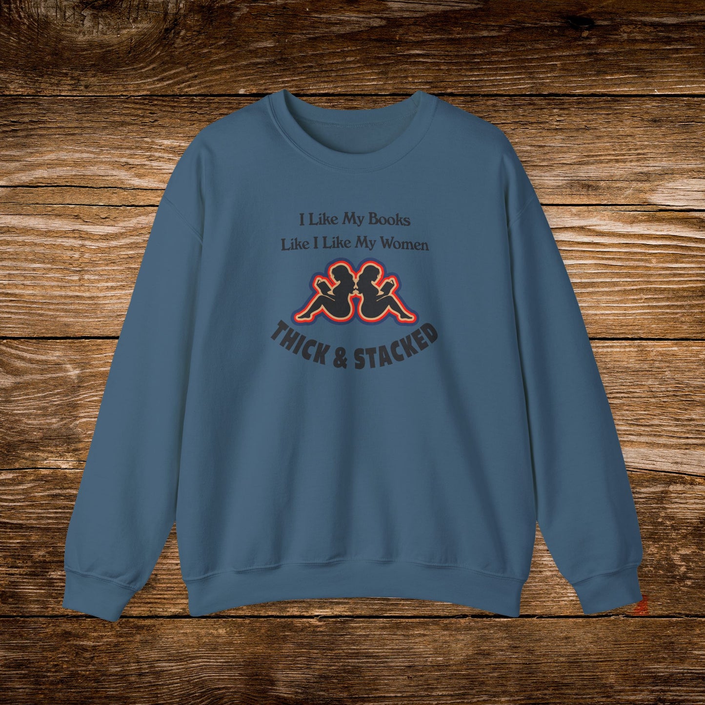 Thick & Stacked Books Sweatshirt | Funny Reader Crewneck