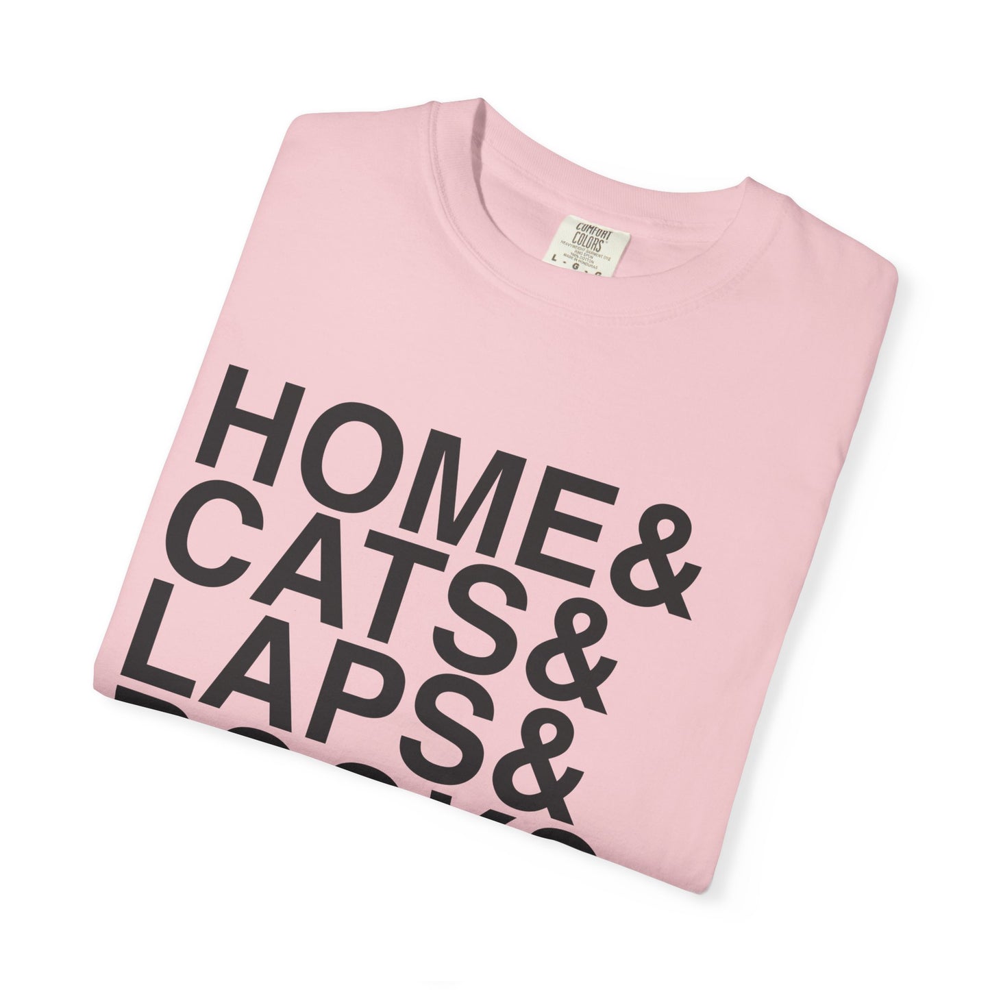 Home Cats Laps Books Shirt | Cat Lover Reading Tee