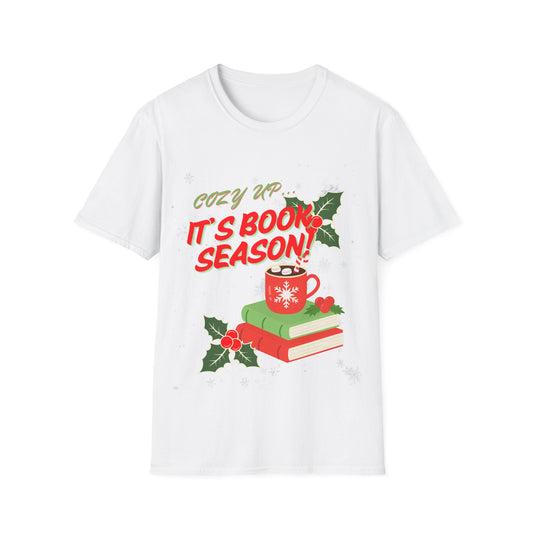 Cozy Up It's Book Season Holiday T-Shirt