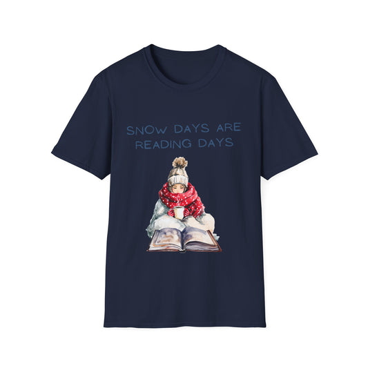 Snow Days Are Reading Days Winter Reading T-Shirt