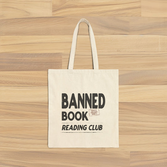 Banned Books Reading Club Tote Bag | Retro Library Canvas Tote