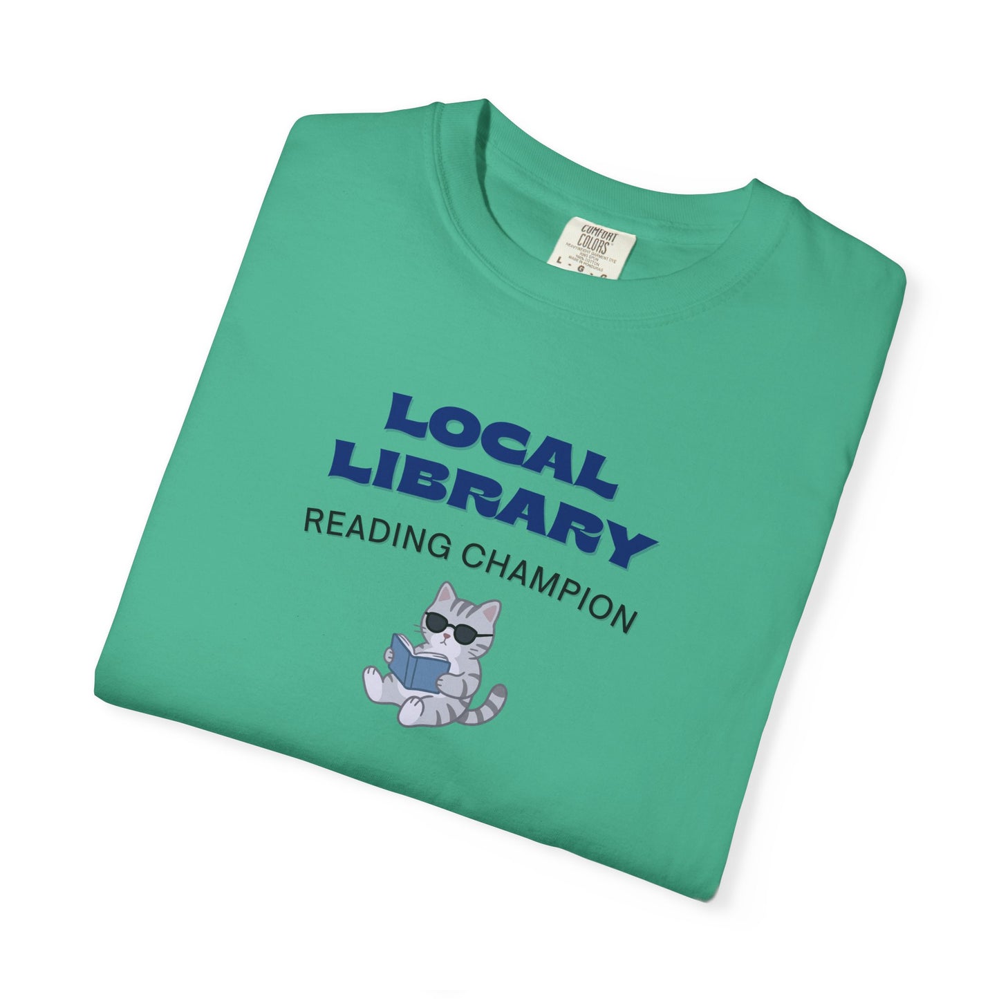 Local Library Reading Champion Shirt | Cool Cat Bookish Tee