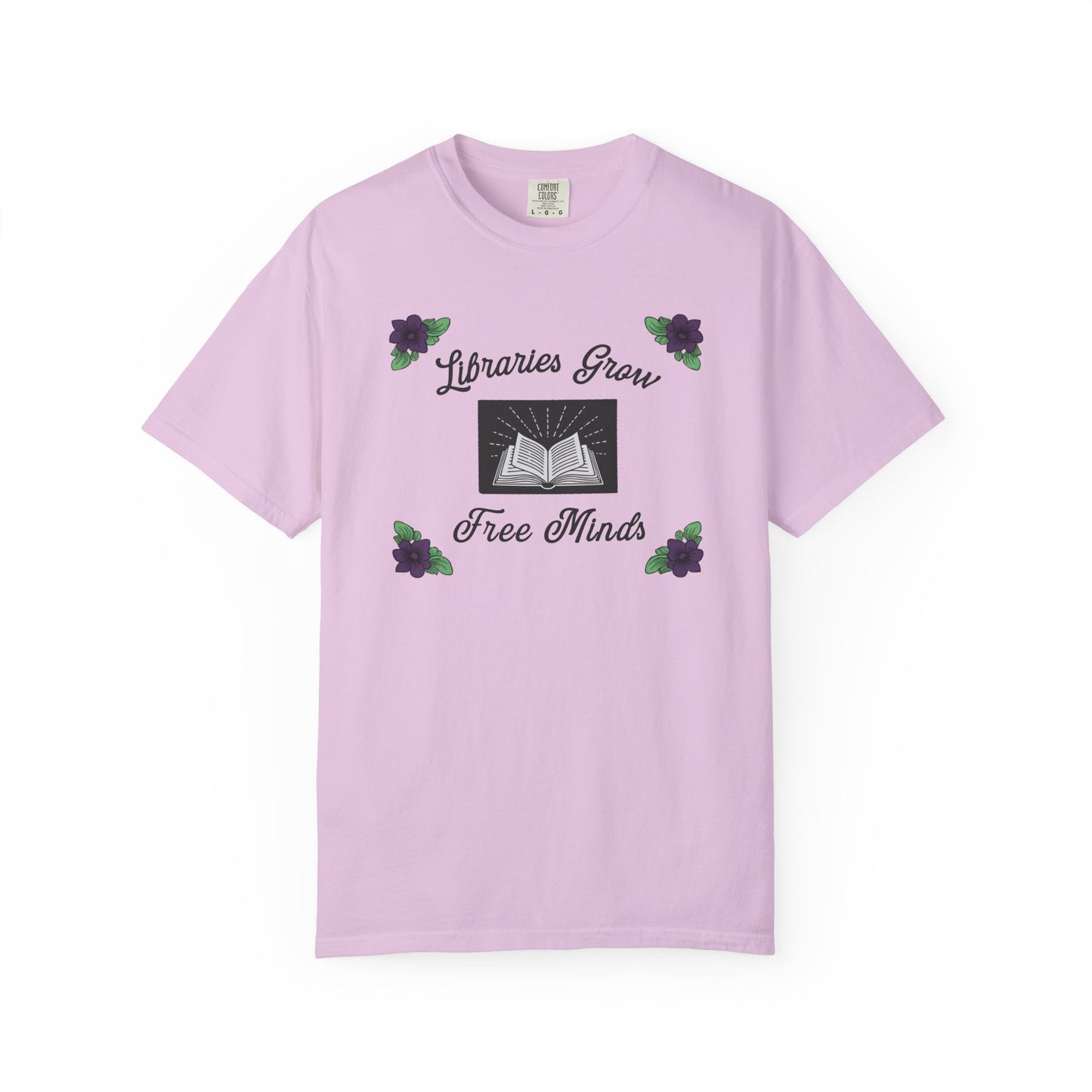 Libraries Grow Free Minds Shirt | Vintage Library Floral Tee