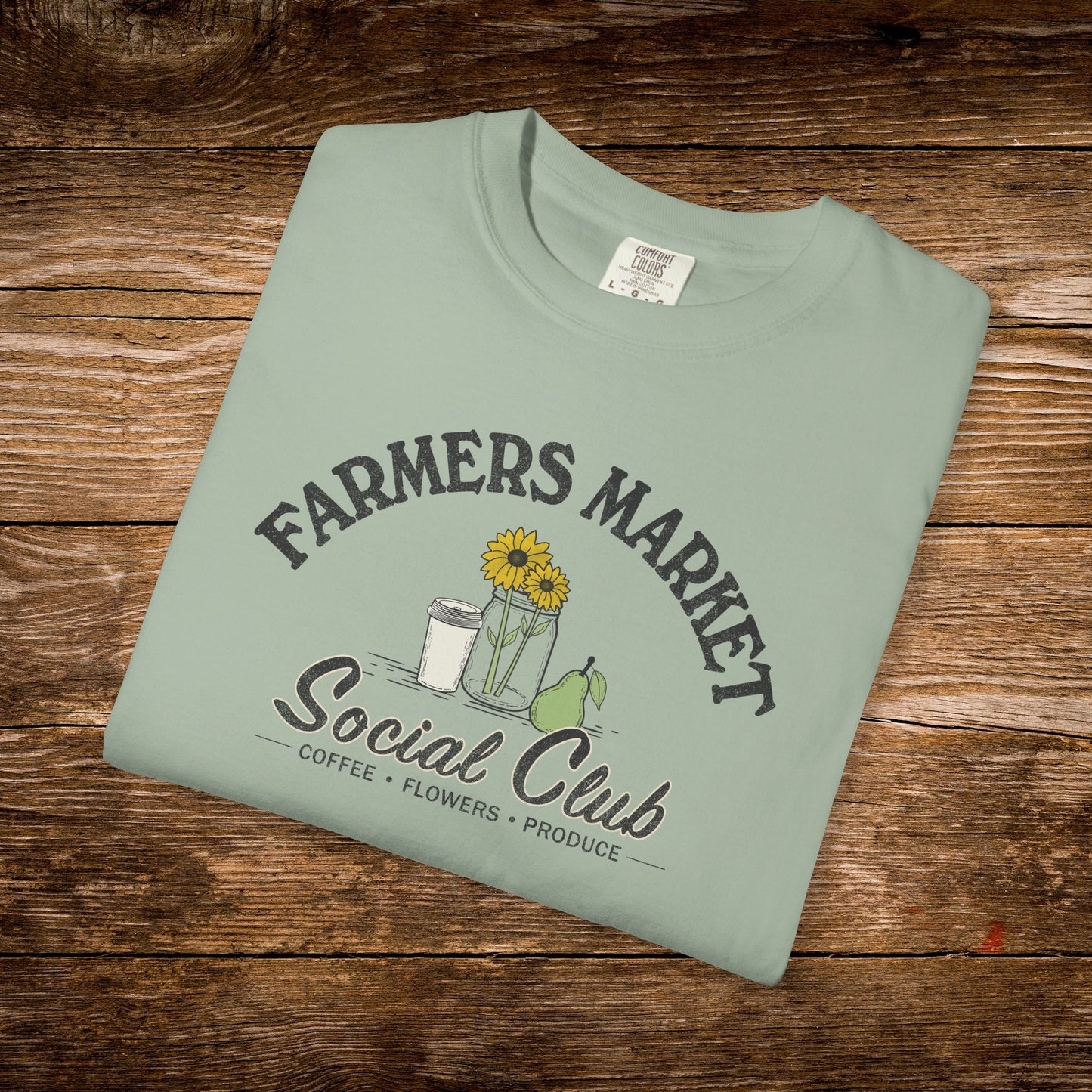 Farmers Market Social Club Shirt | Coffee Flowers Produce Tee