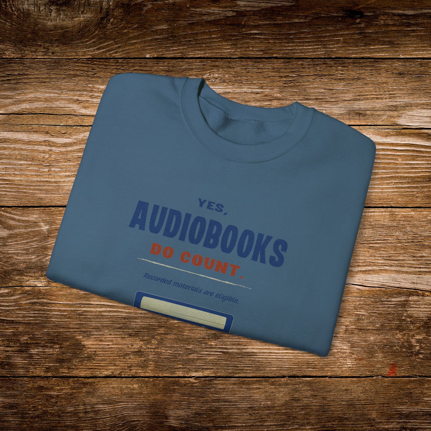Yes, Audiobooks Count Sweatshirt | Retro Audiobook Reader Crewneck