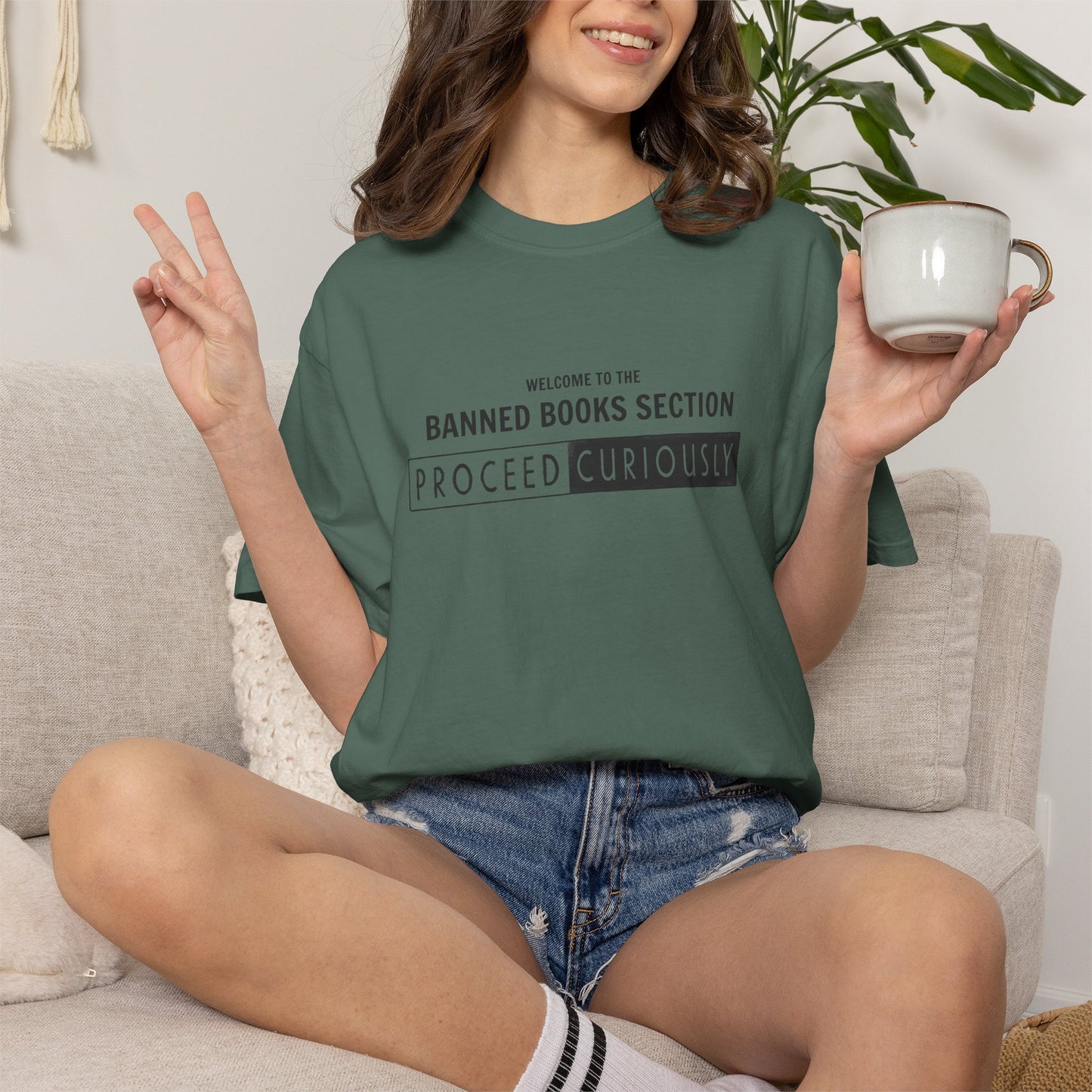 Proceed Curiously Shirt | Banned Books Section Reader Tee