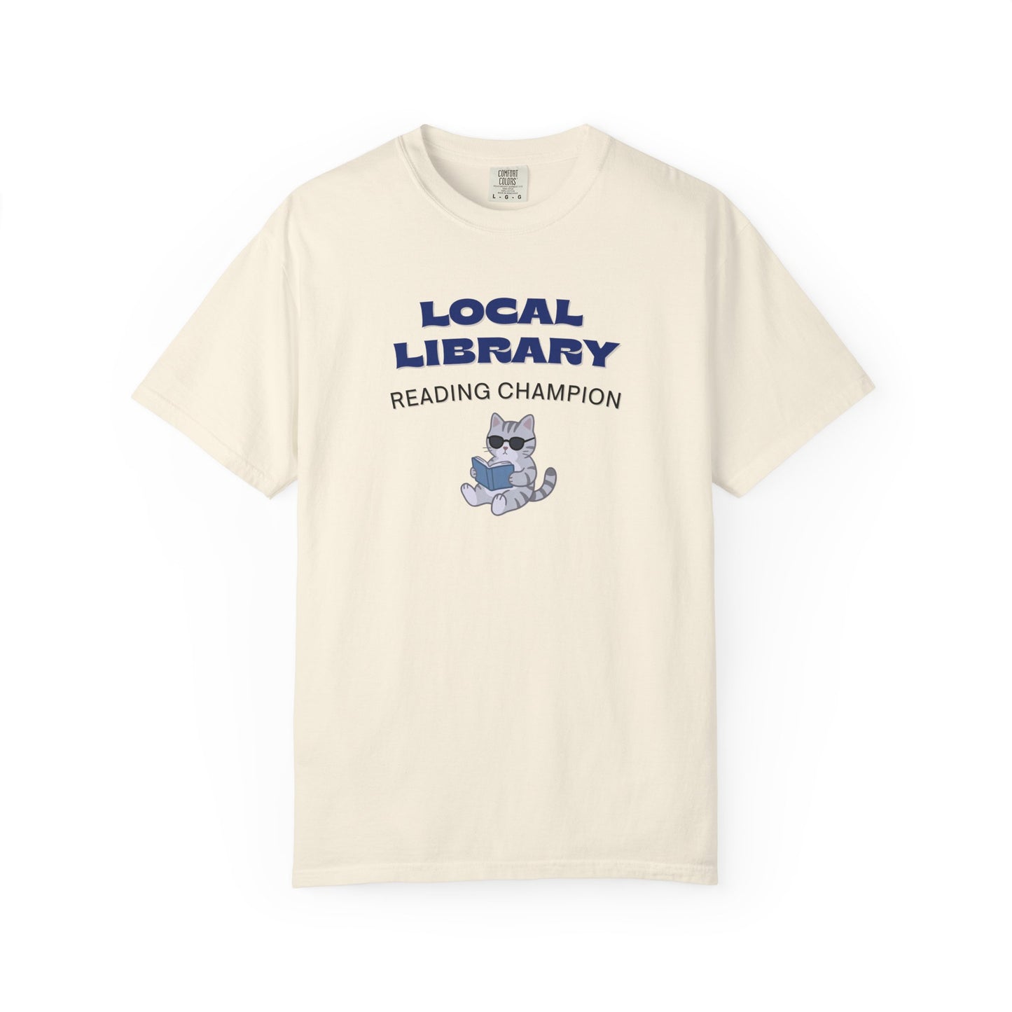 Local Library Reading Champion Shirt | Retro Cat Book Lover Tee