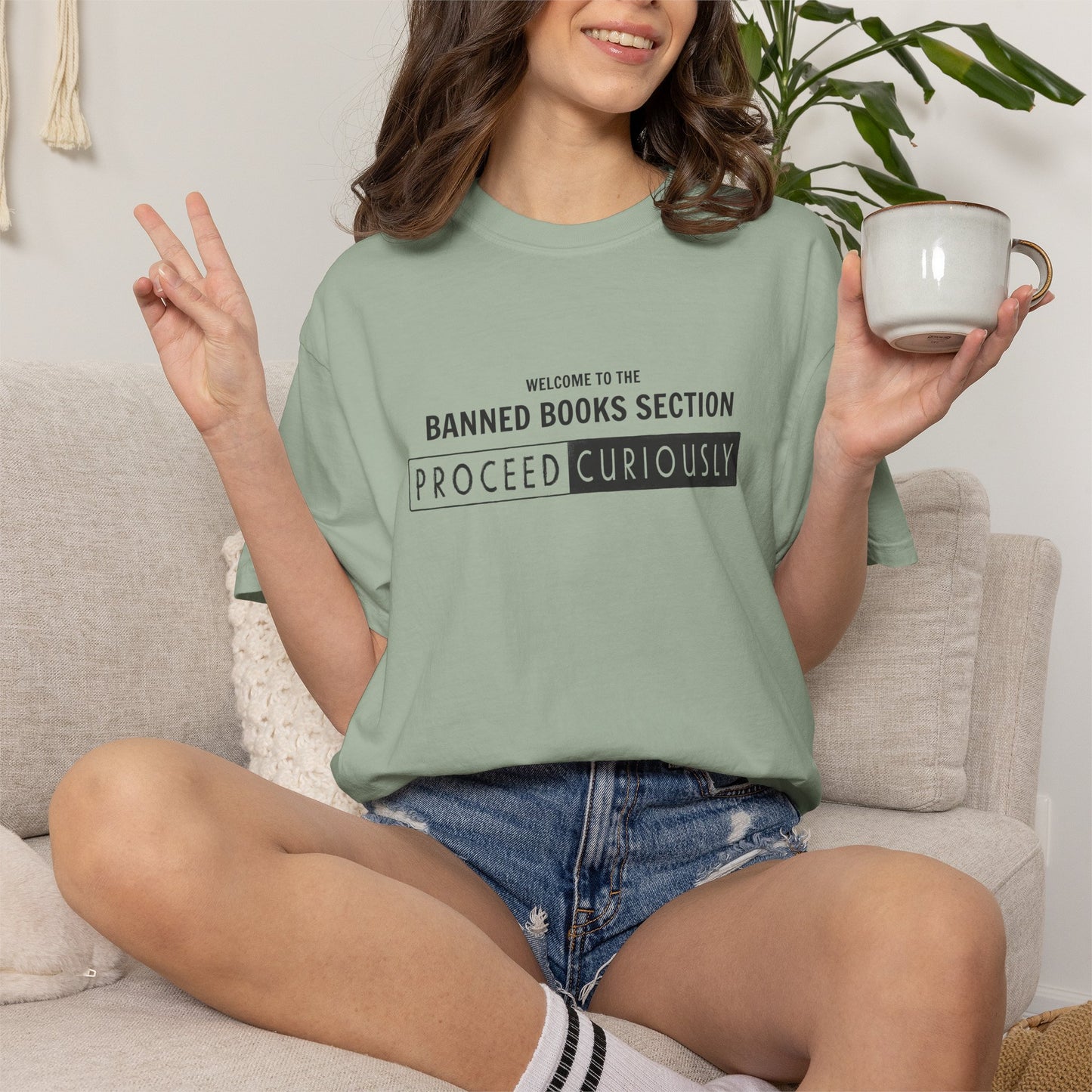 Proceed Curiously Shirt | Banned Books Section Reader Tee