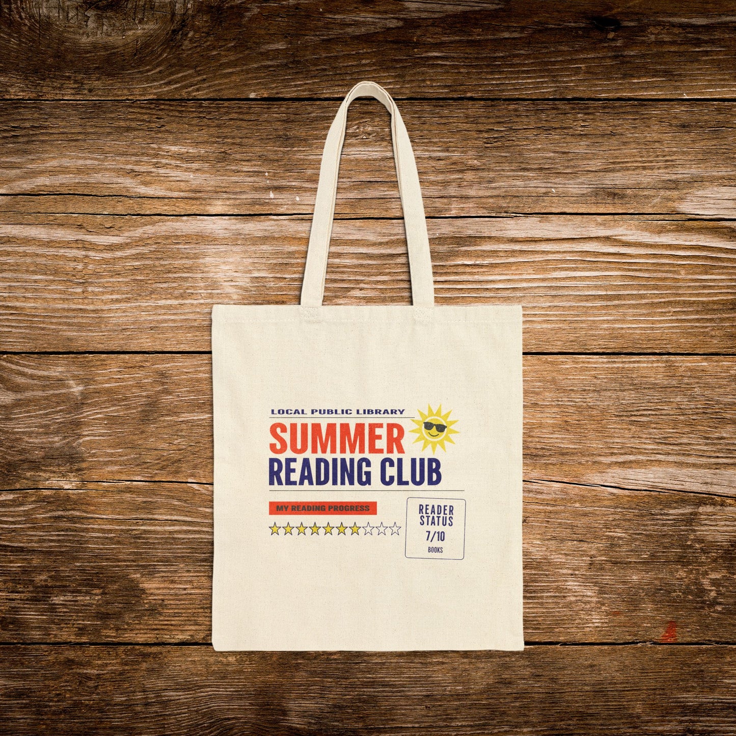 Summer Reading Club Tote Bag | Vintage Library Tote | Retro Book Haul Bag