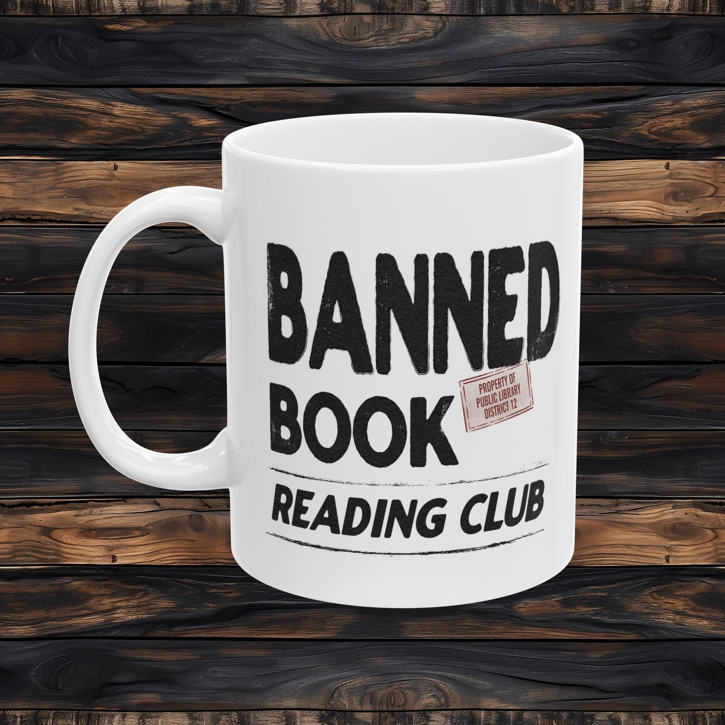 Banned Books Reading Club Mug | Vintage Library Mug
