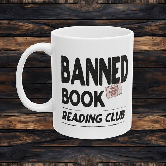 Banned Books Reading Club Mug | Vintage Library Mug