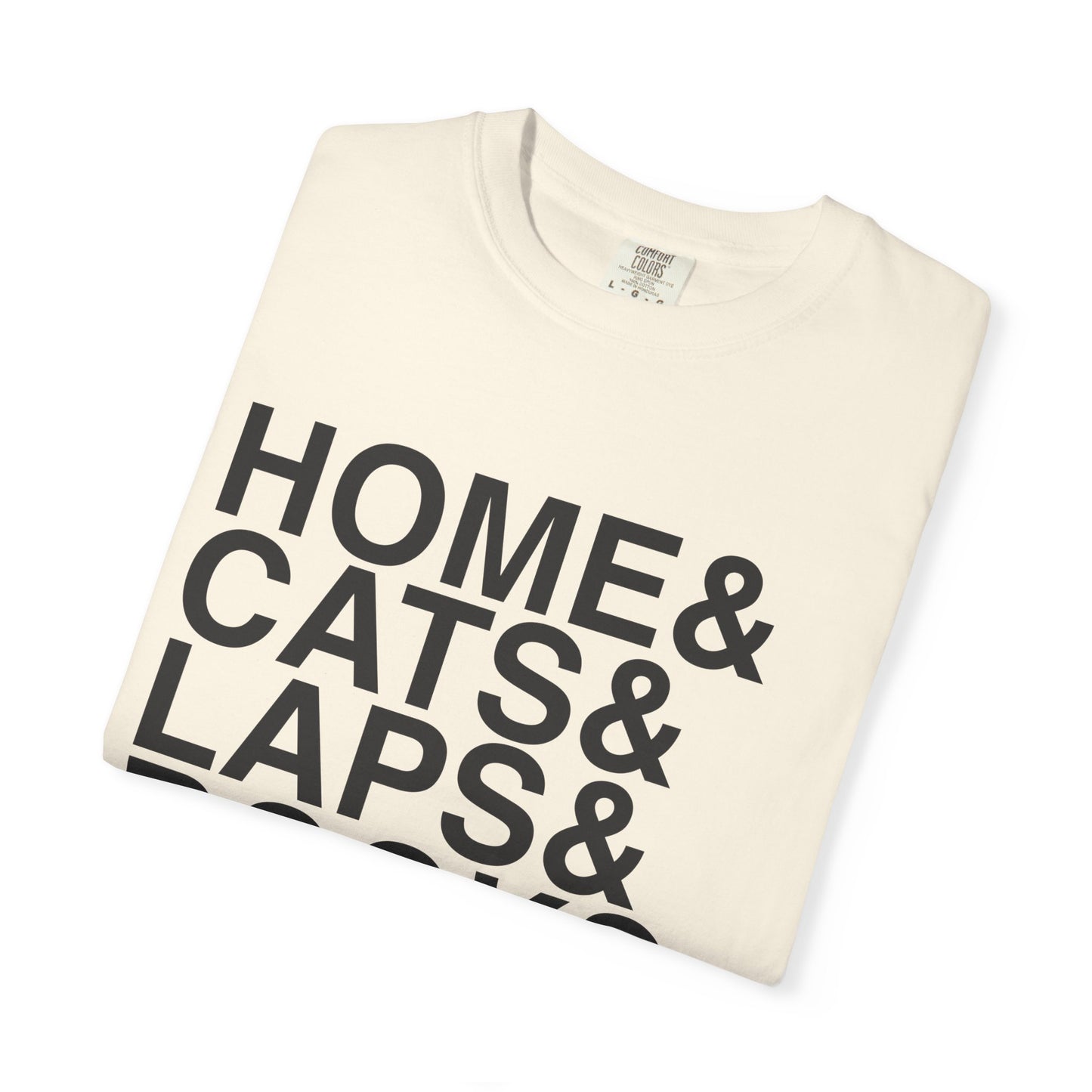 Home Cats Laps Books Shirt | Cat Lover Reading Tee