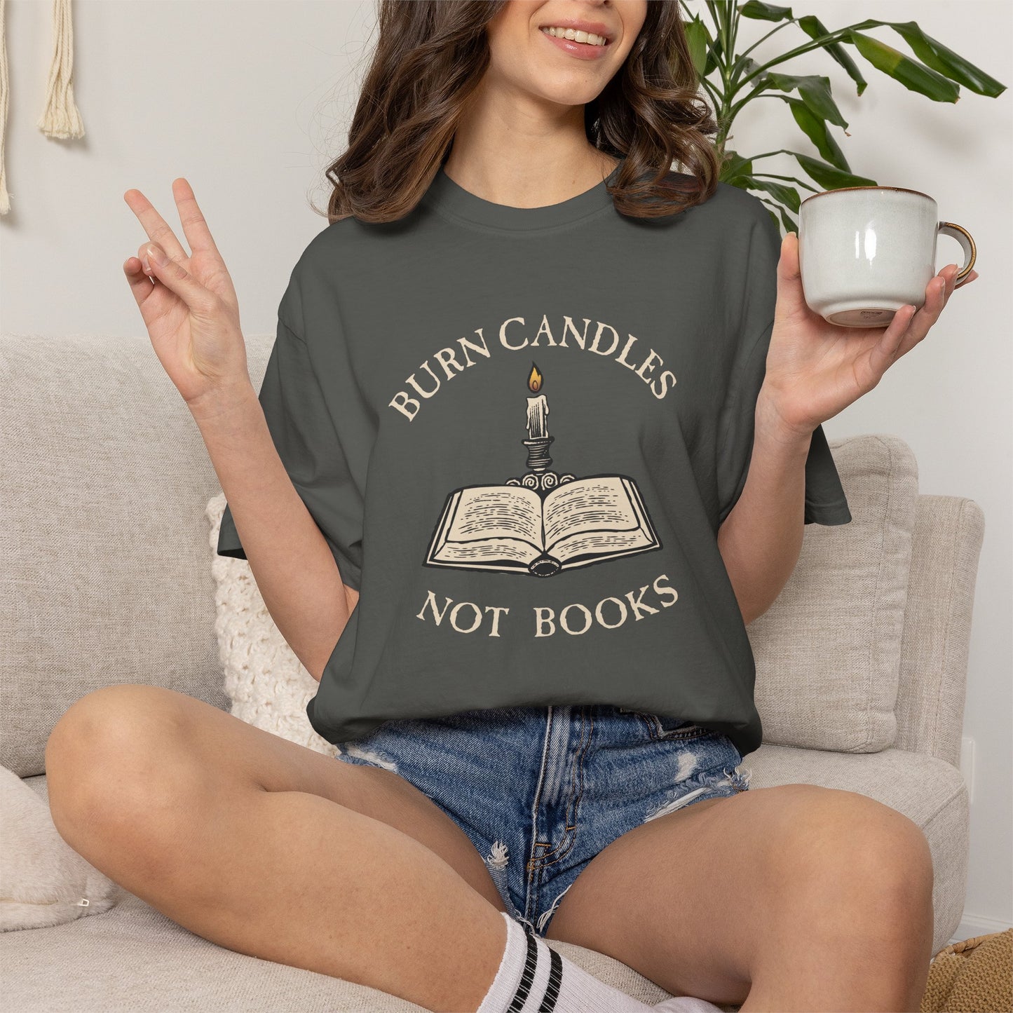 Burn Candles Not Books Shirt | Anti Censorship Book Lover Tee
