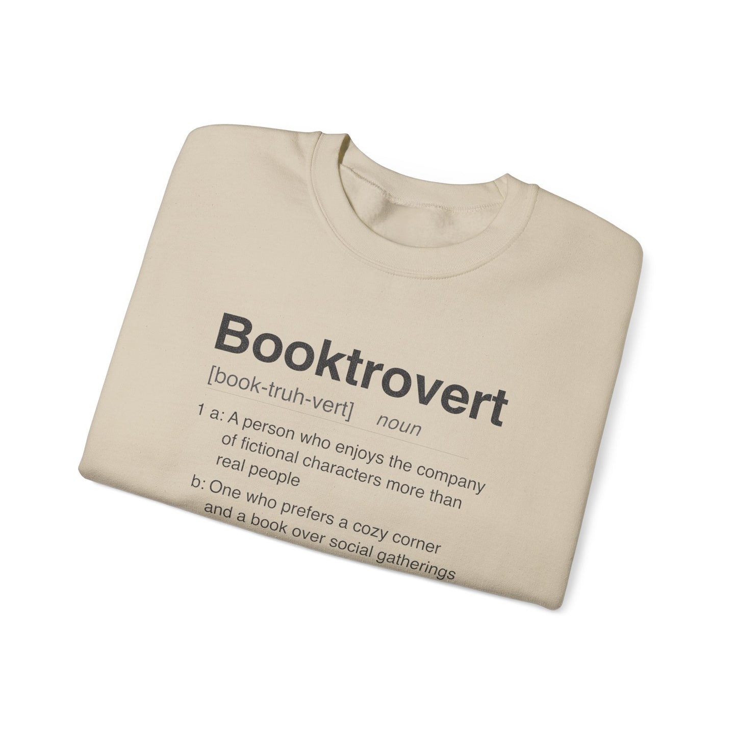Booktrovert Sweatshirt | Dictionary Definition Reader Crewneck