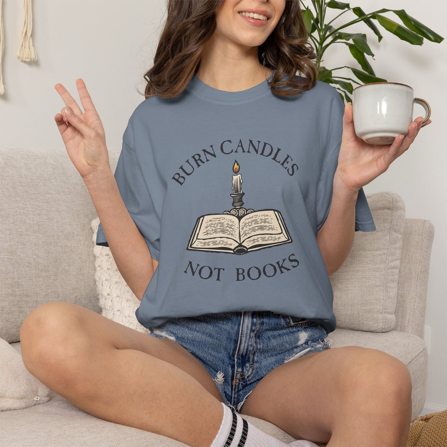 Burn Candles Not Books Shirt | Anti Censorship Book Lover Tee