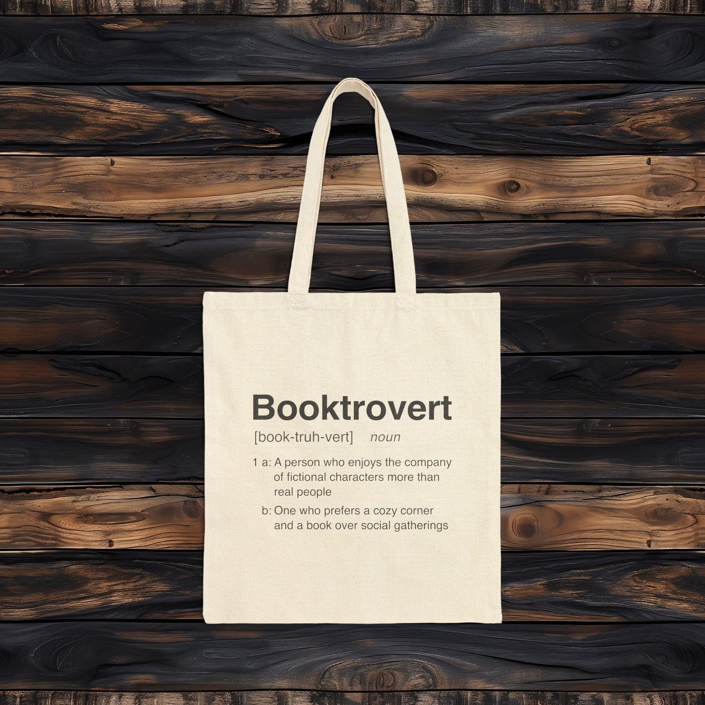 Booktrovert Tote Bag | Dictionary Definition Library Tote