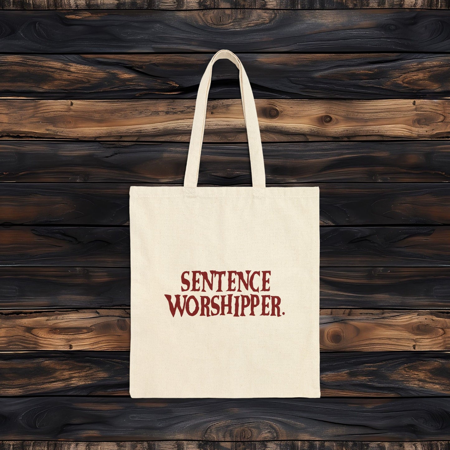 Sentence Worshipper Tote Bag | Literary Book Haul Tote