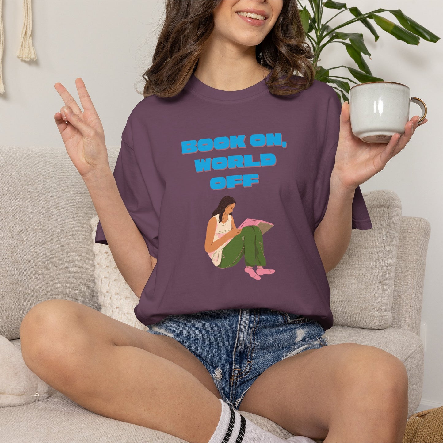 Book On World Off Shirt | Cozy Bookworm Gift