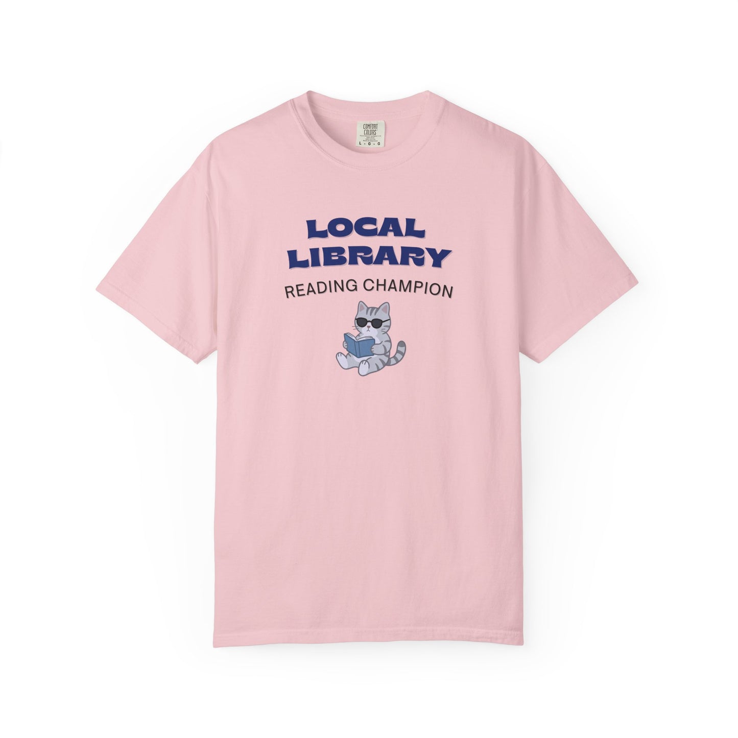 Local Library Reading Champion Shirt | Retro Cat Book Lover Tee