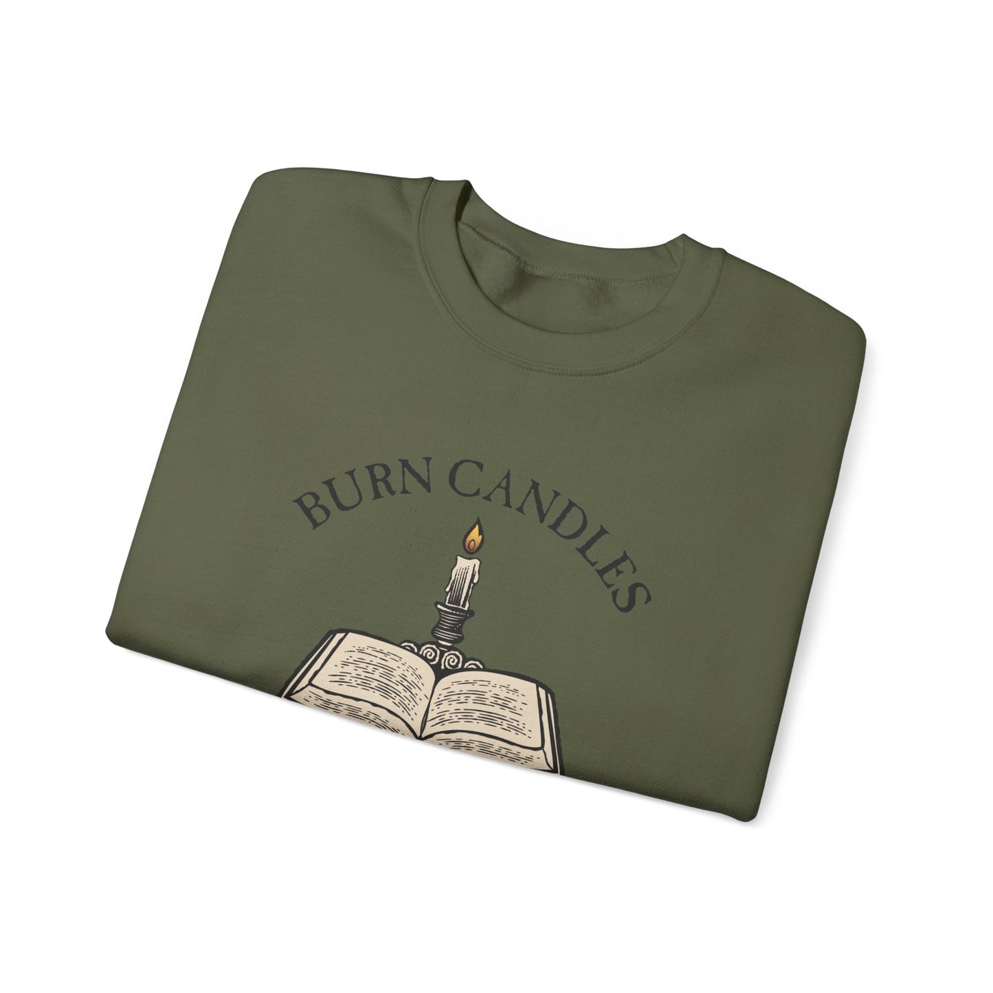 Burn Candles Not Books Sweatshirt | Anti Censorship Reader Crewneck