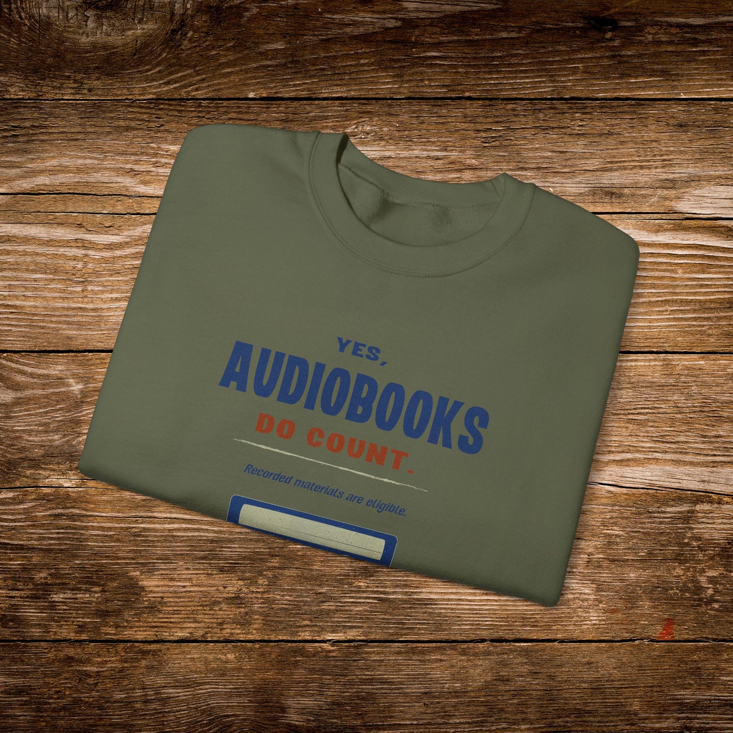 Yes, Audiobooks Count Sweatshirt | Retro Audiobook Reader Crewneck