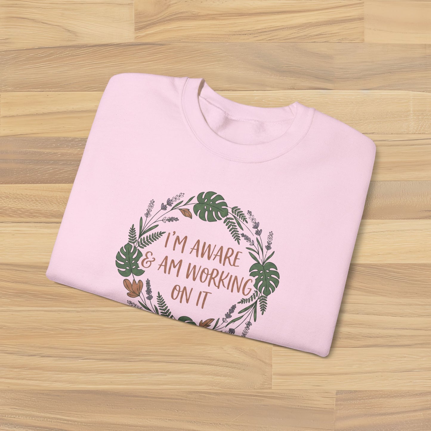 I’m Aware & Am Working On It Sweatshirt | Retro Self-Awareness Crewneck