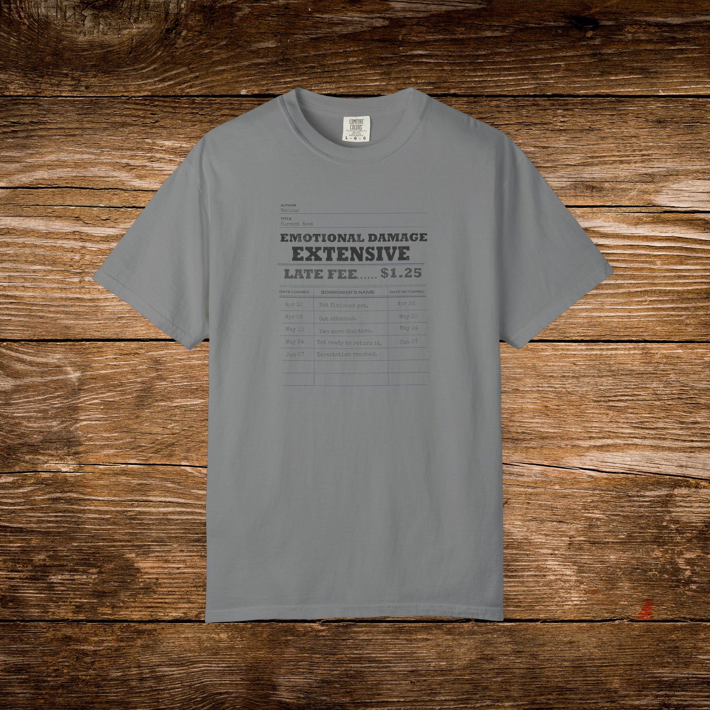 Emotional Damage Extensive Shirt | Vintage Library Card Reader Tee