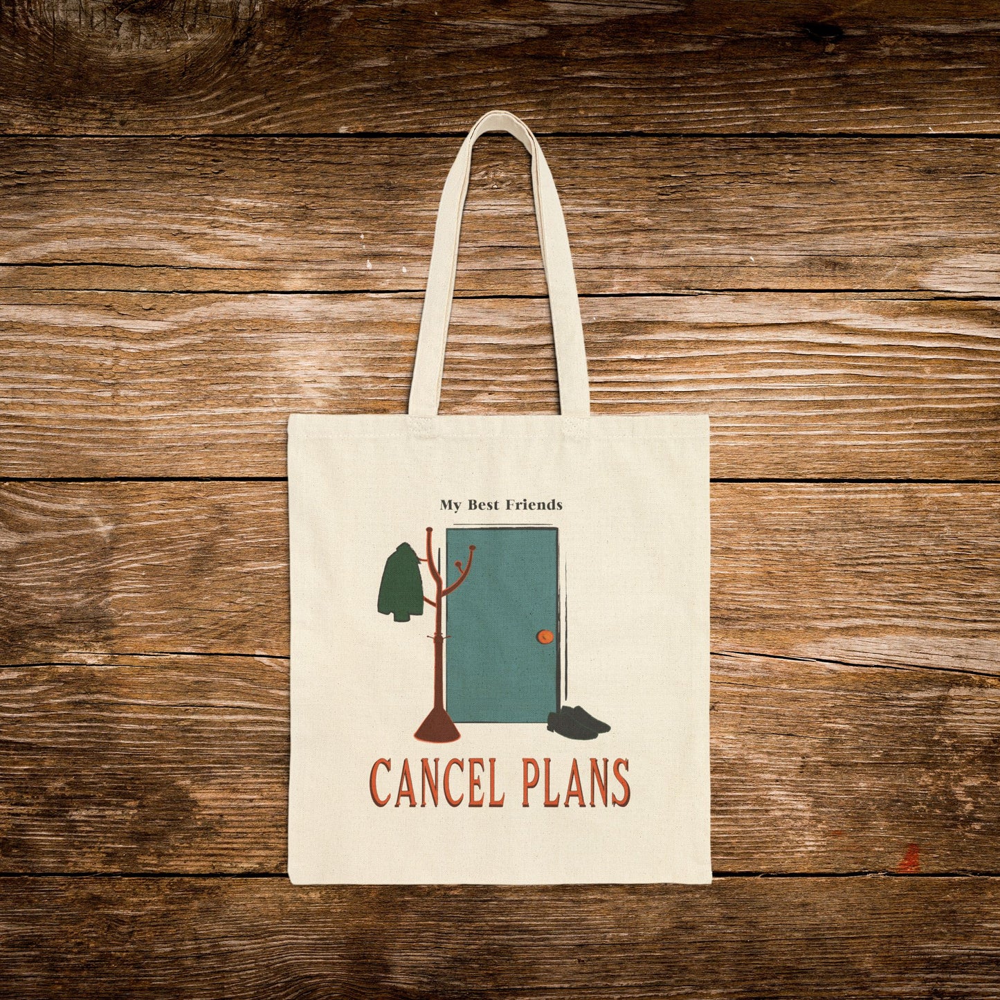 My Best Friends Cancel Plans Tote Bag | Homebody Canvas Tote