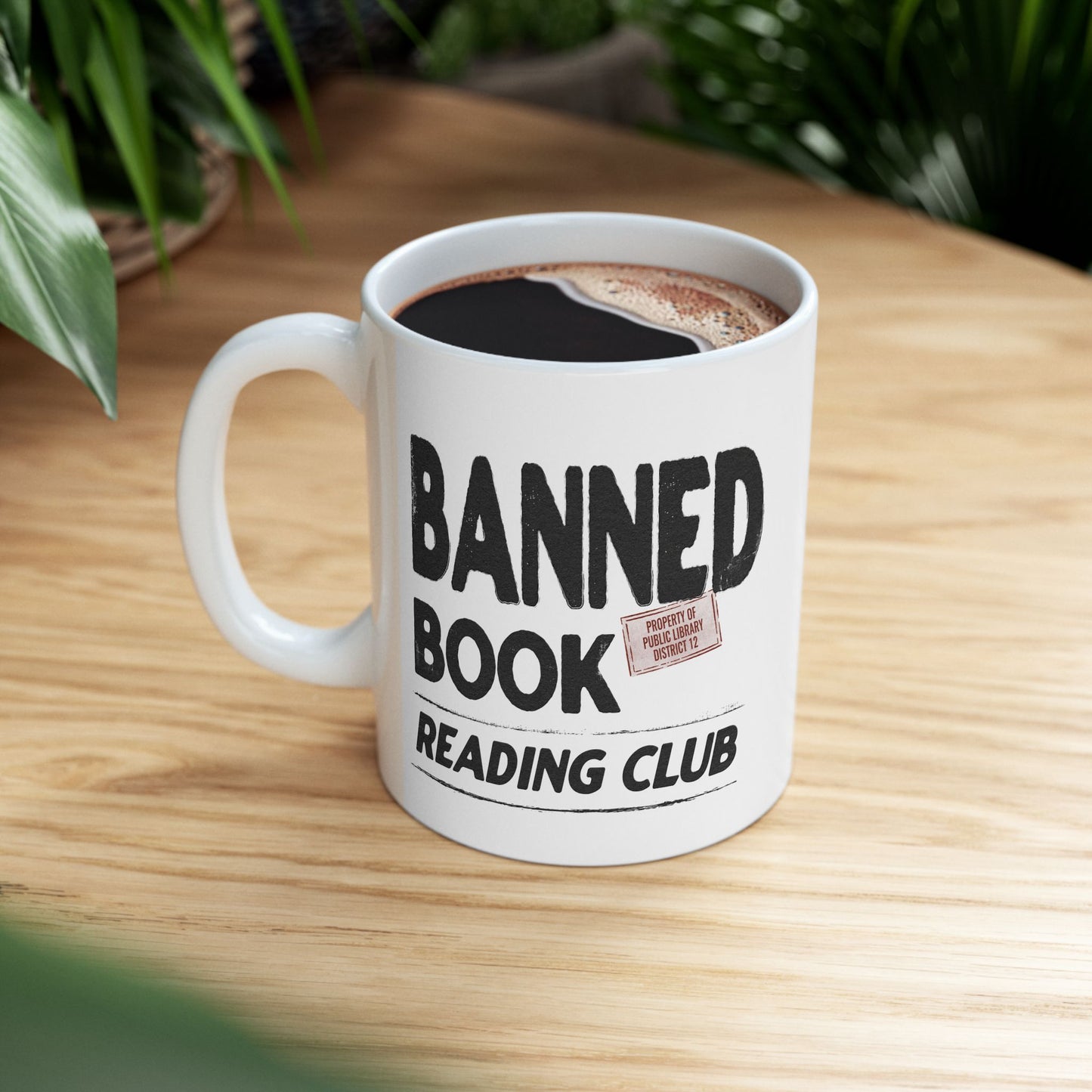 Banned Books Reading Club Mug | Vintage Library Mug