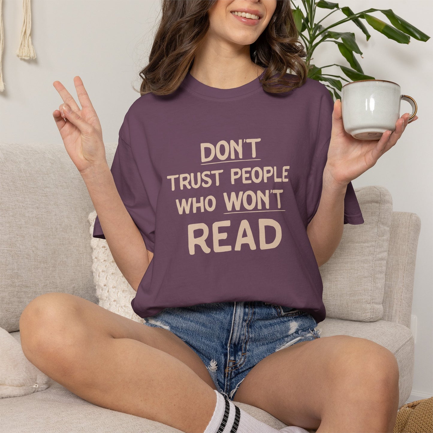 Don’t Trust People Who Won’t Read Shirt | Funny Bookish Tee