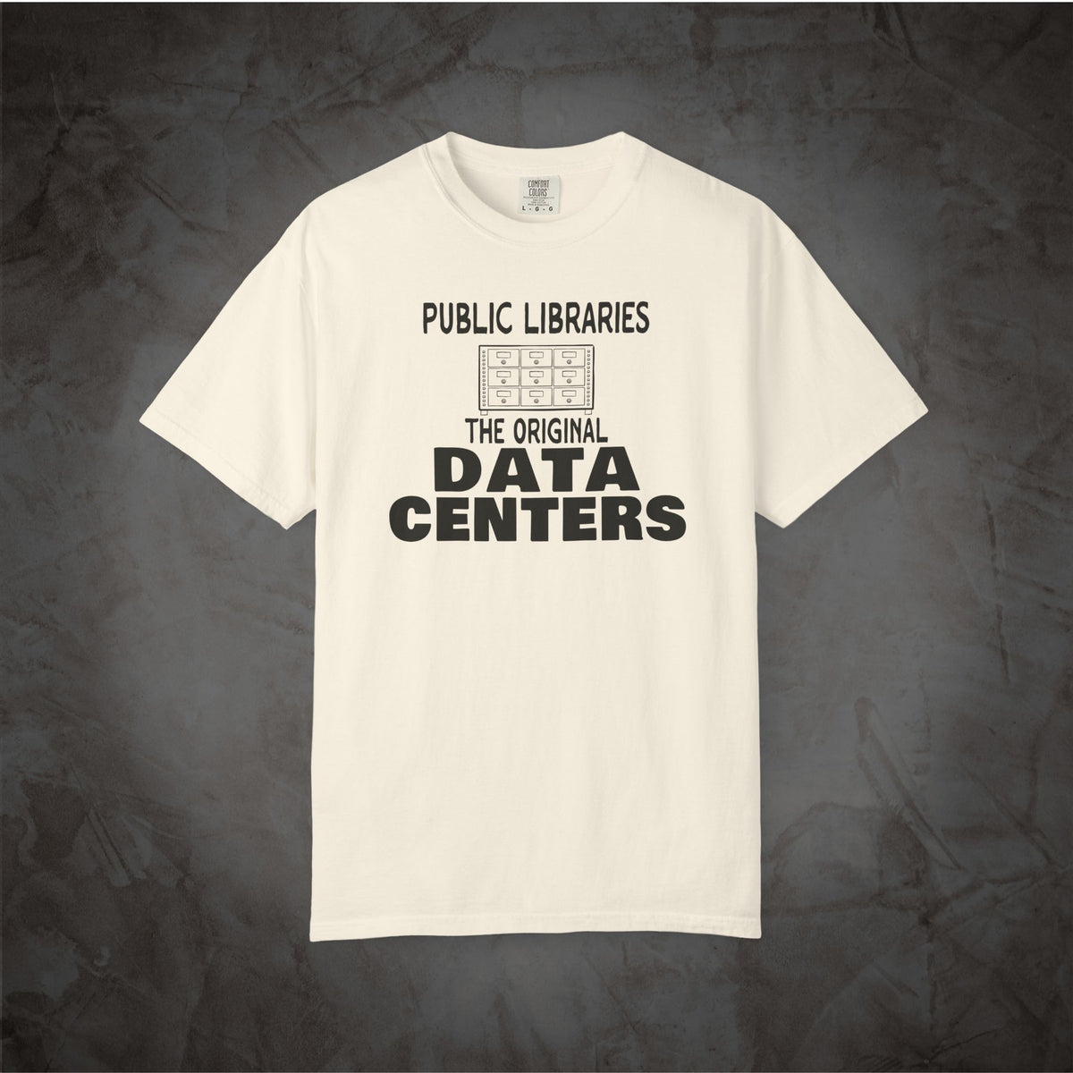 Ivory Public Libraries The Original Data Centers graphic T-shirt mockup