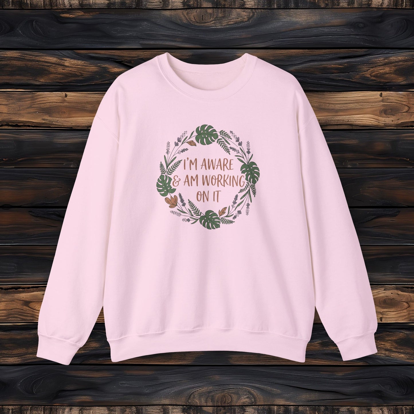 I’m Aware & Am Working On It Sweatshirt | Retro Self-Awareness Crewneck