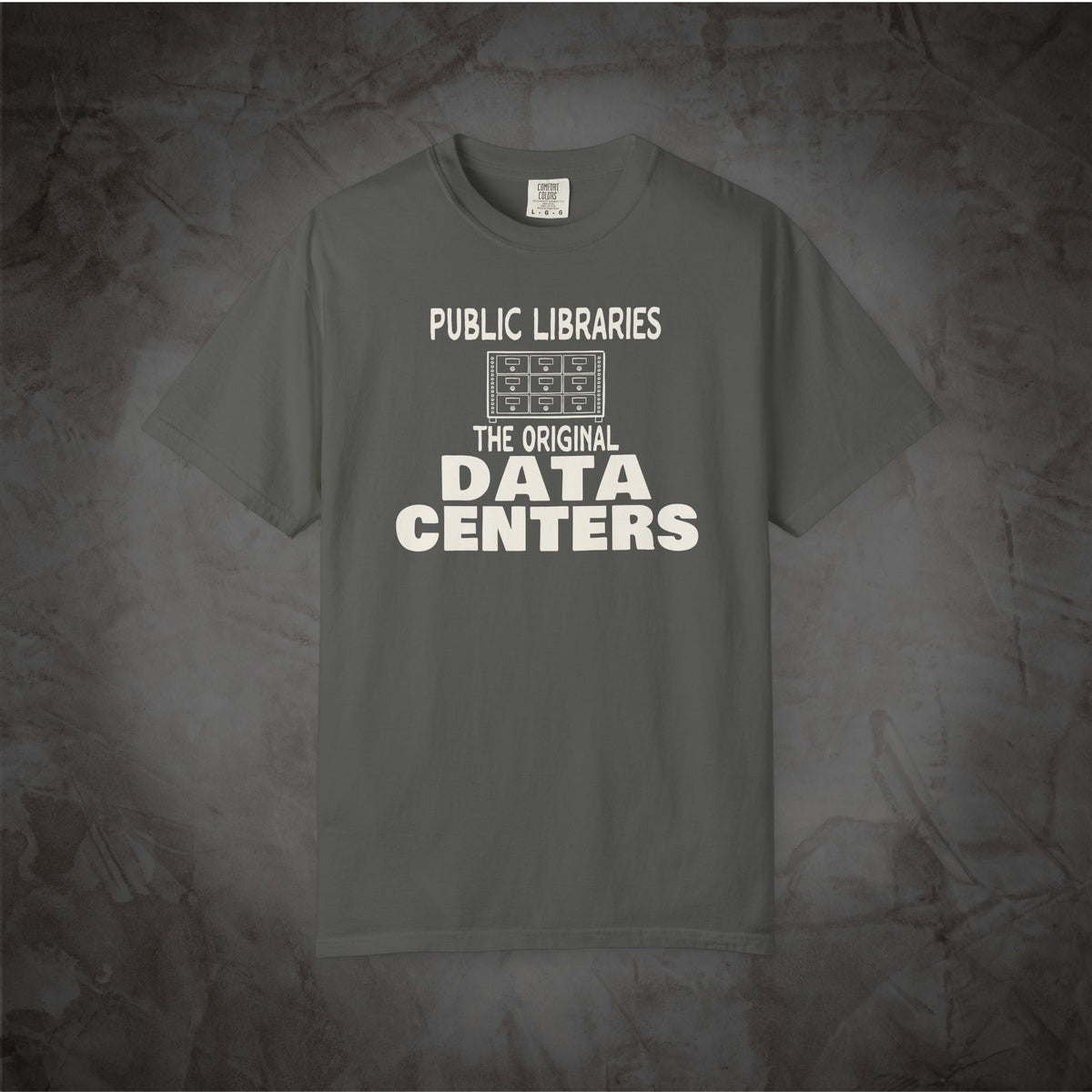 Pepper Public Libraries The Original Data Centers graphic T-shirt mockup