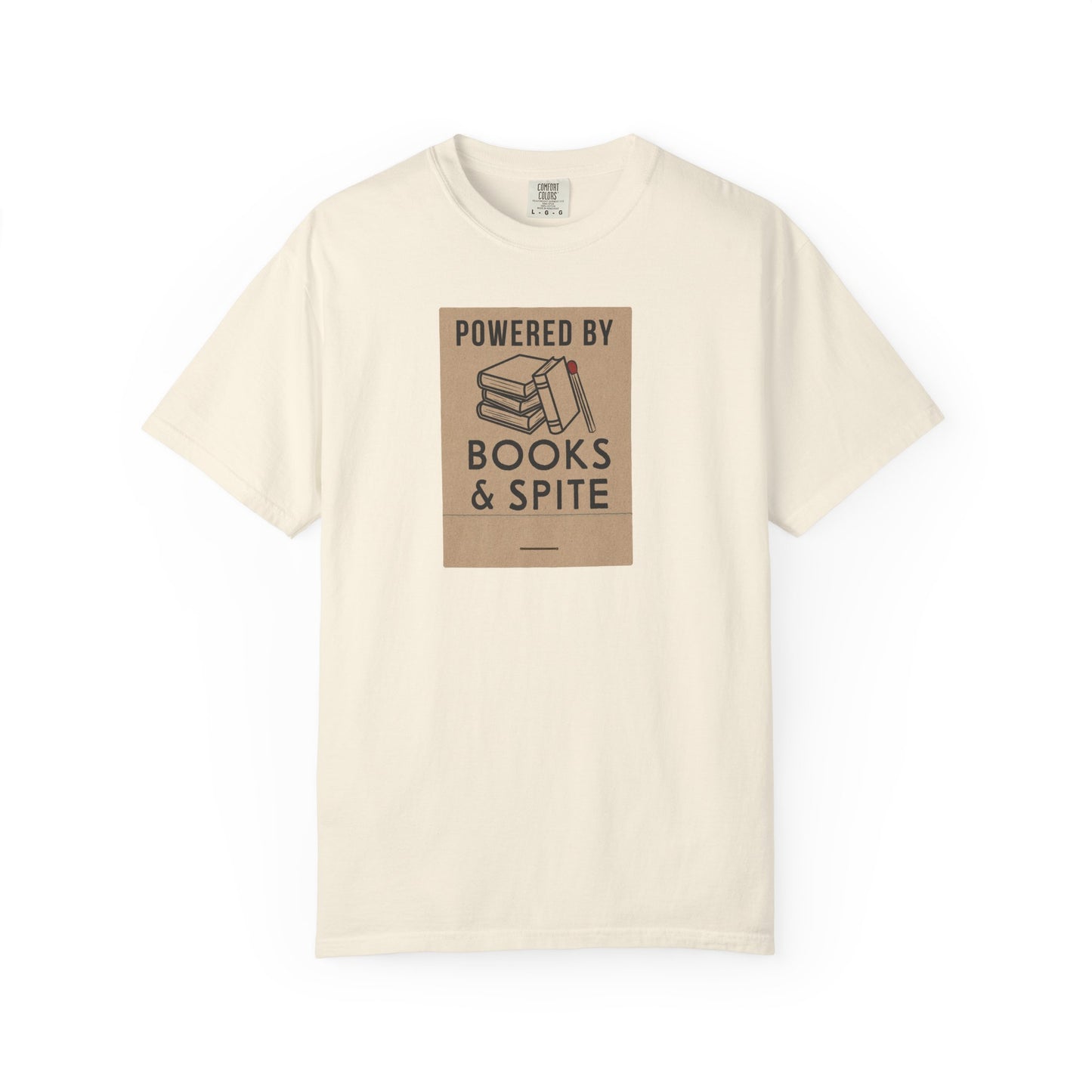 Powered By Books & Spite Shirt | Sarcastic Reader Tee