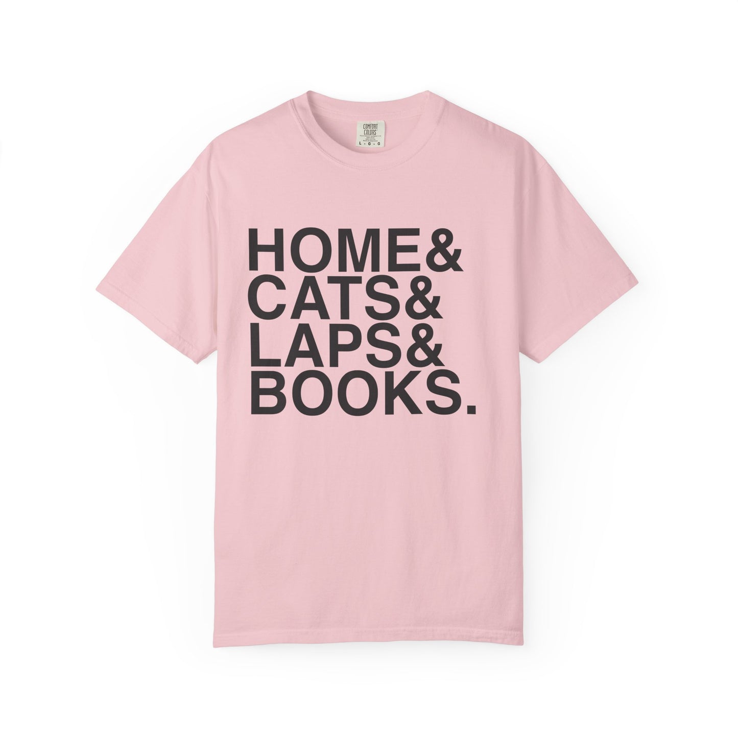 Home Cats Laps Books Shirt | Cat Lover Reading Tee