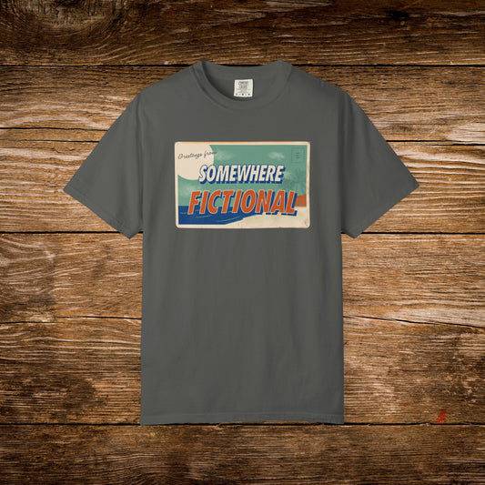 Greetings From Somewhere Fictional Shirt | Retro Postcard Tee