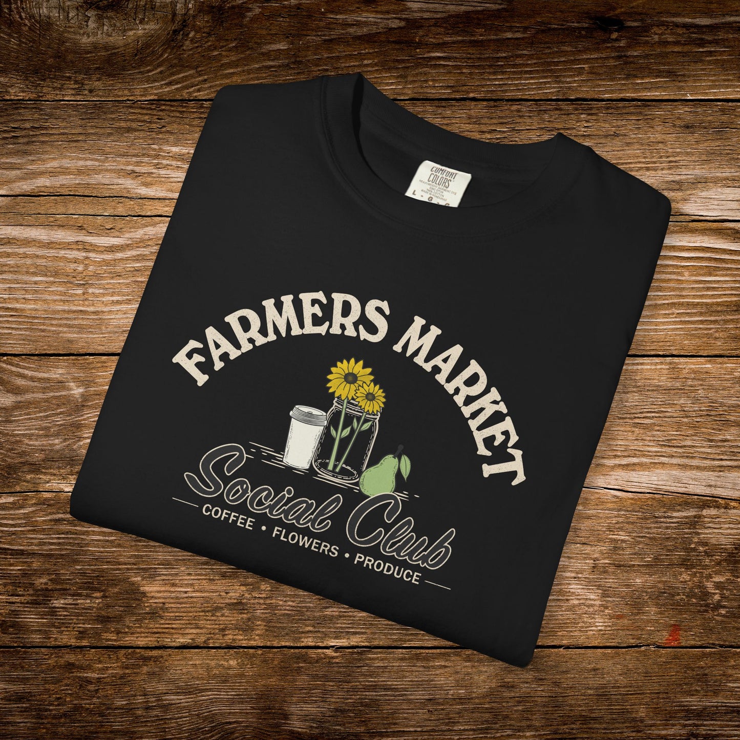 Farmers Market Social Club Shirt | Coffee Flowers Produce Tee