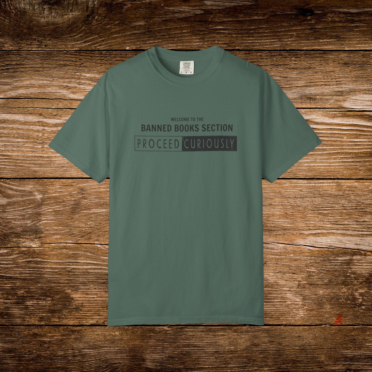 Proceed Curiously Shirt | Banned Books Section Reader Tee