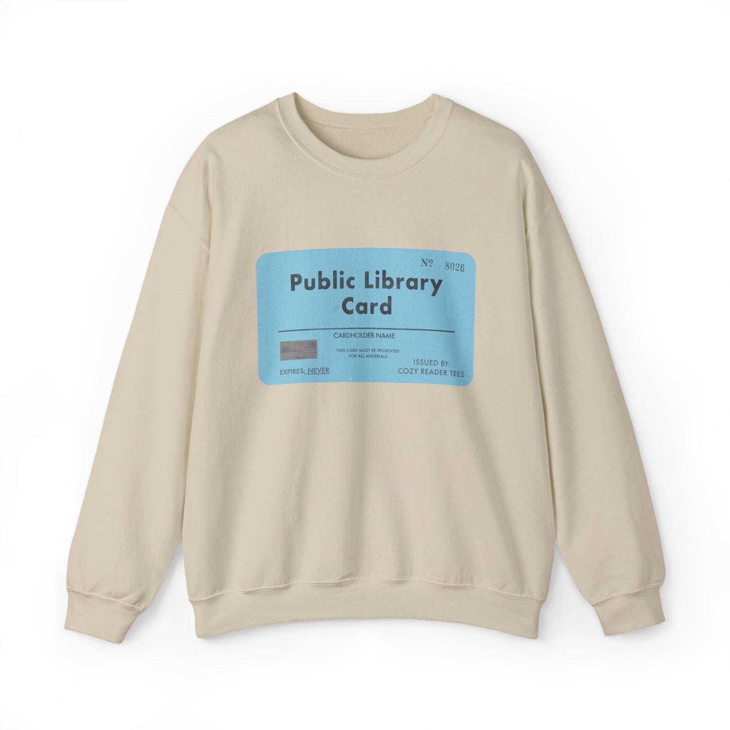 Public Library Card Crewneck Sweatshirt