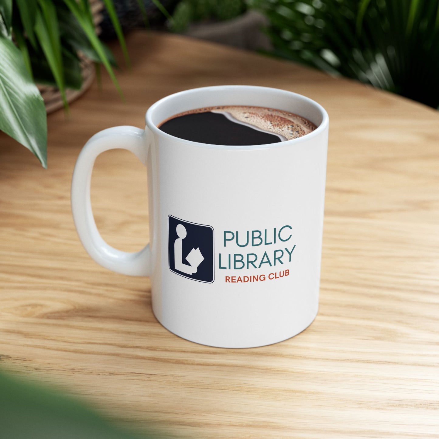 Public Library Reading Club Mug | Retro Library Coffee Mug
