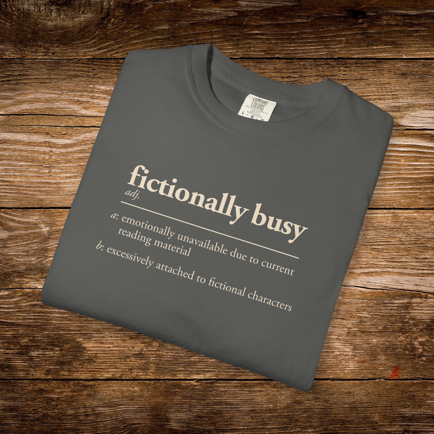 Fictionally Busy Shirt | Retro Reader Definition Tee