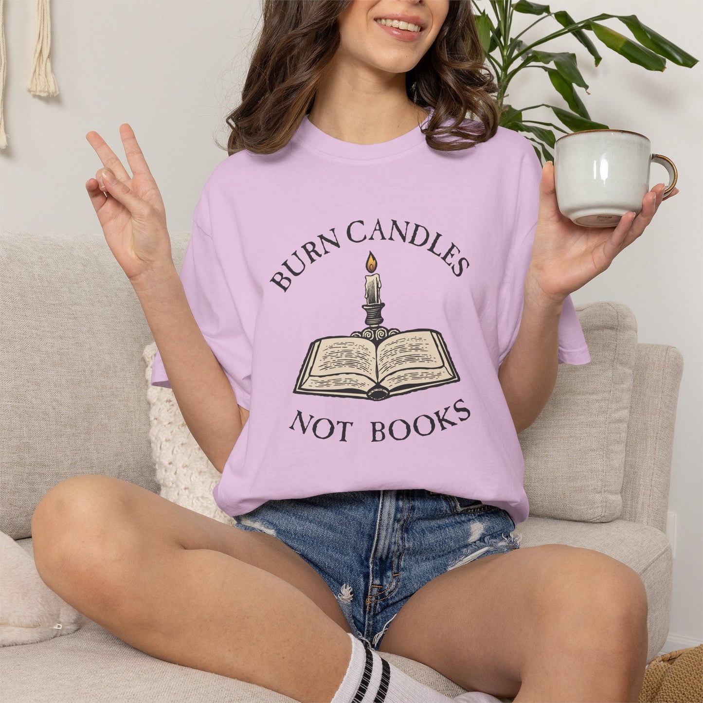 Burn Candles Not Books Shirt | Anti Censorship Book Lover Tee