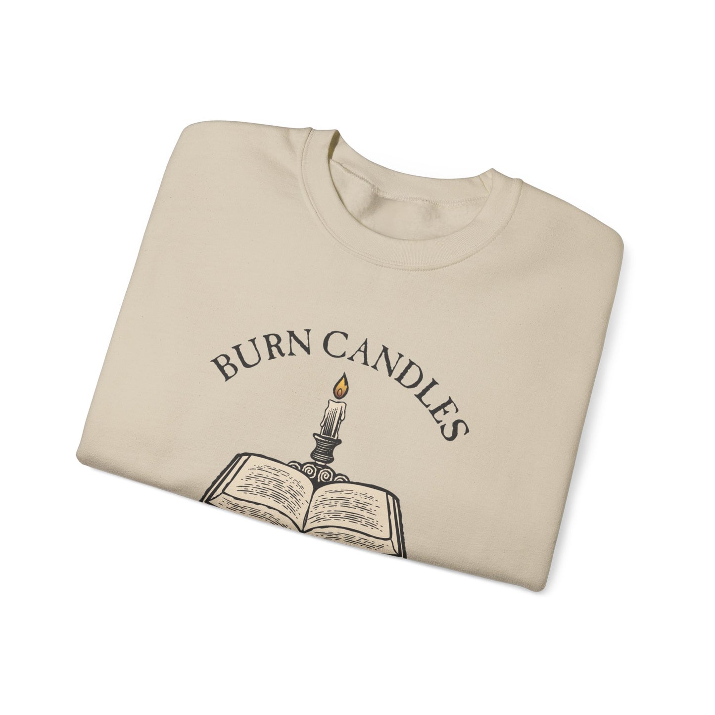 Burn Candles Not Books Sweatshirt | Anti Censorship Reader Crewneck