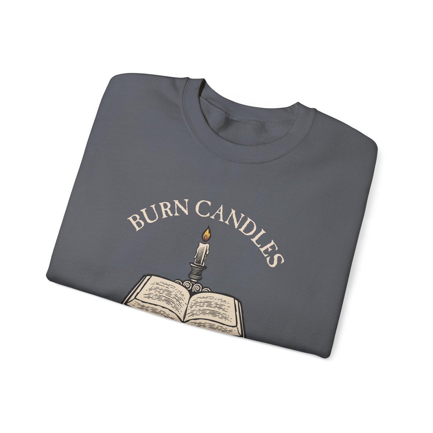 Burn Candles Not Books Sweatshirt | Anti Censorship Reader Crewneck