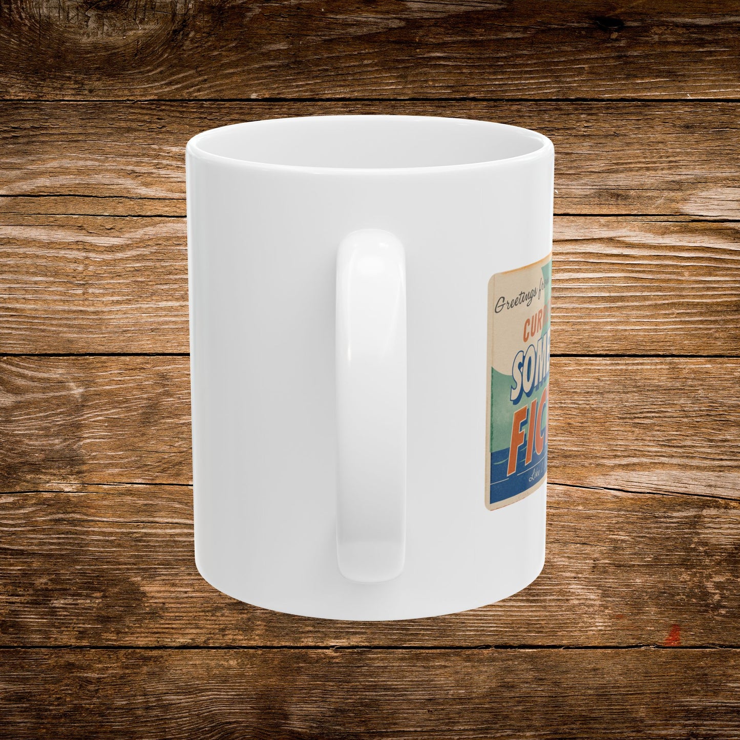 Greetings From Fictional Mug | Book Lover Coffee Cup | Literary Escapism Gift