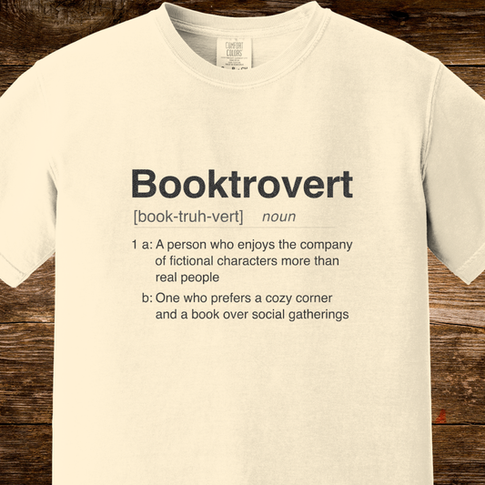 Booktrovert Definition Shirt | Minimalist Reading T-Shirt | Introvert Gift