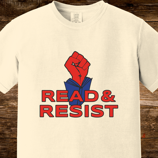 Read & Resist Shirt | Funny Sarcastic Reading Tee | Dark Academia Gift for Bookworms