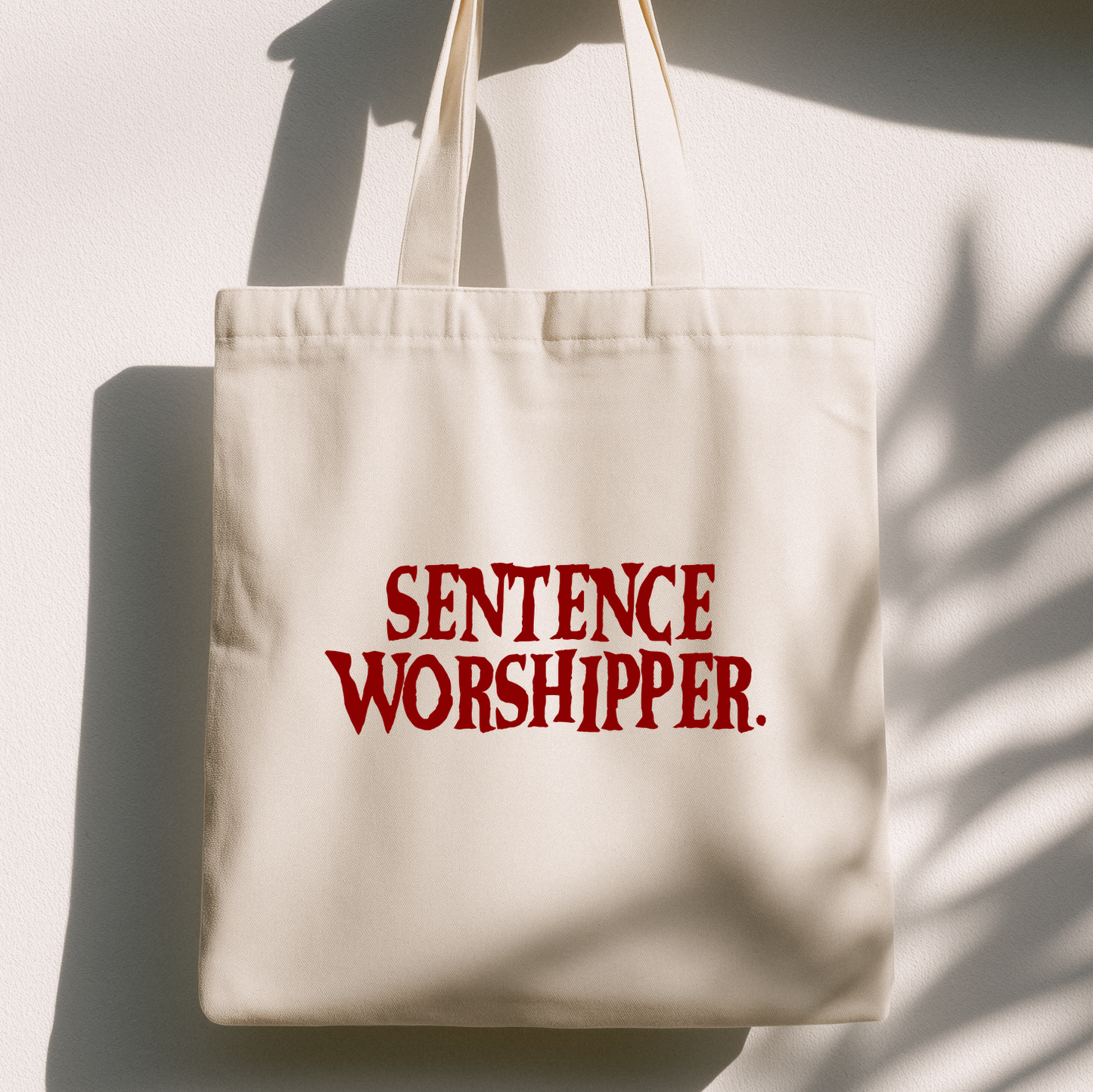 Sentence Worshipper Tote Bag | Literary Book Haul Tote