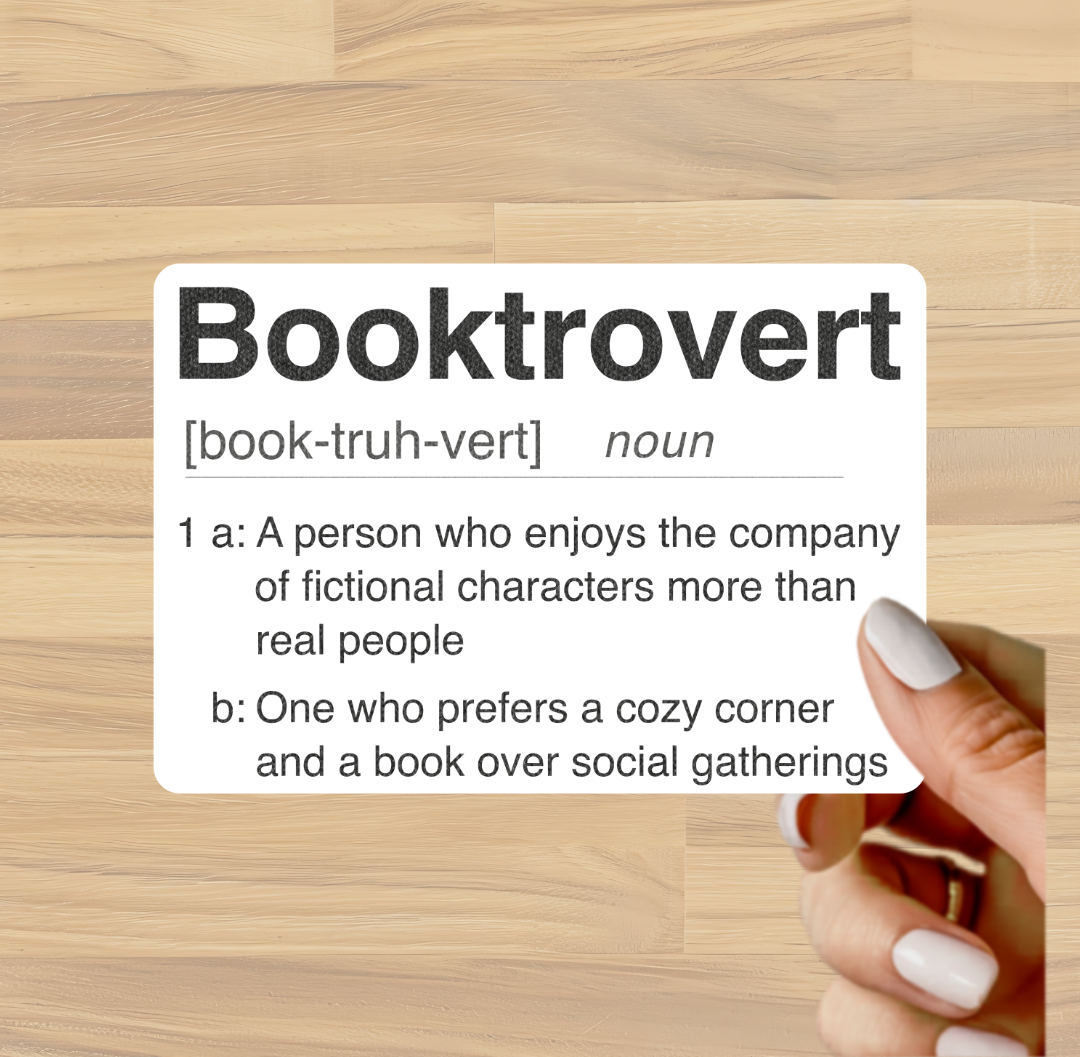 Booktrovert Sticker | Dictionary Definition Vinyl Decal