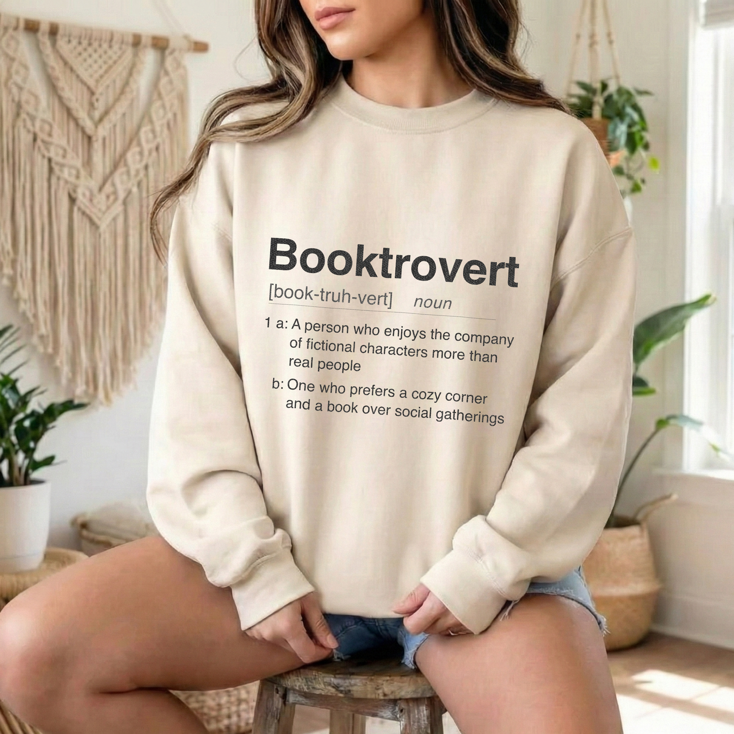 Booktrovert Sweatshirt | Dictionary Definition Reader Crewneck